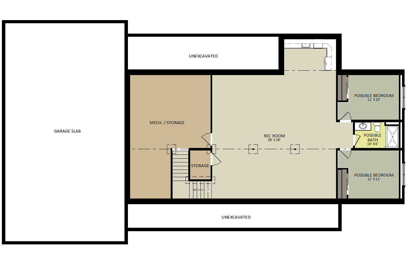 NorwayLower Level Floor Plan
